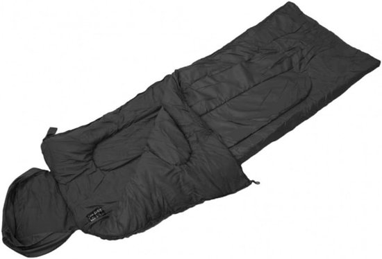 Slaapzak Mummie - Outdoor Slaapzak - Kamperen Wandelen - Alle Seizoenen Geschikt - 185 x 75 cm - Zwart — afbeelding 2