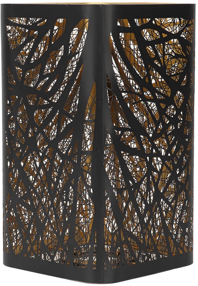 Dailygoods- Lampschaduw Geperforeerd - Houten Lampenkap - IJzeren Kunstmateriaal - E27/E26 Lamphouder - Hol Ontwerp - Eenvoudige Installatie