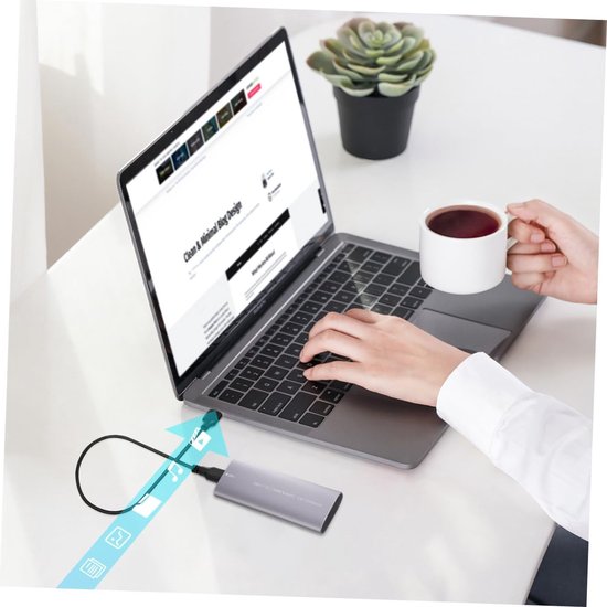 Externe Harde Schijf - Draagbare SSD - Snelle Gegevensoverdracht - Dual Protocol - 115 x 37 x 12 cm — afbeelding 2