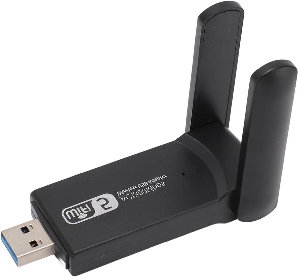 Draadloze WiFi Adapter - Netwerkadapter USB - Internet Verbeteren - Dual Band Antennes - AC1300Mbps - Zwart