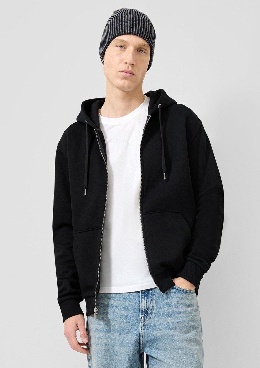 Q/S designed by - Vest - Maat L - Mannen - ZWART - katoen