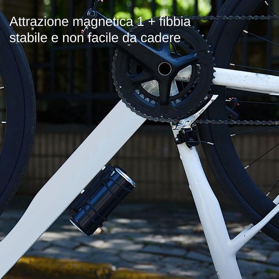Fiets bidonhouder - Fleshouder fiets - Hydratatie onderweg - Magnetische snelsluiting - 5.7-8.3 cm diameter - Zwart — afbeelding 2
