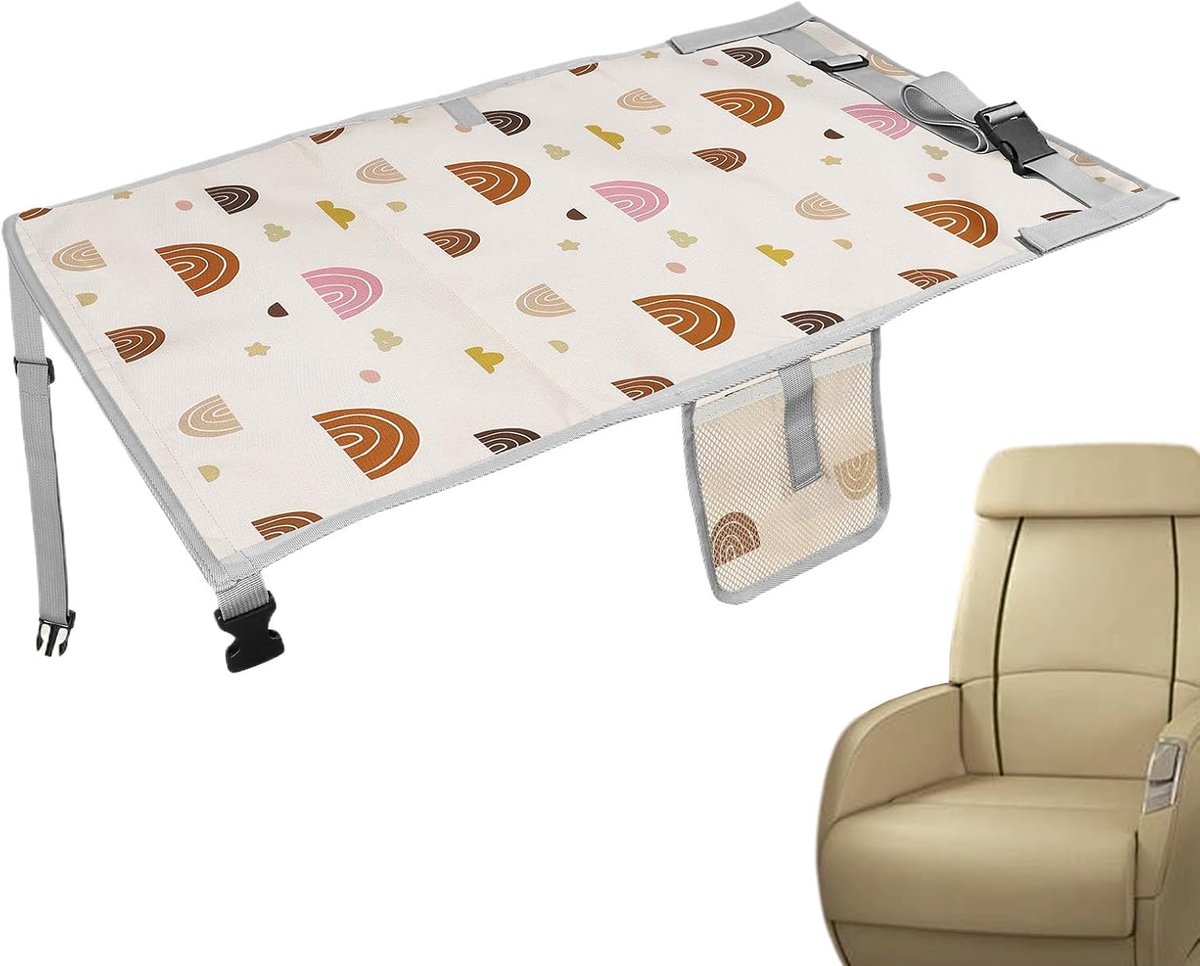 Peuter Vliegtuigbed - Reisstoelverlenger Baby - Comfortabel Reizen - Opvouwbaar en Draagbaar - 76 x 445 cm - Meerkleurig
