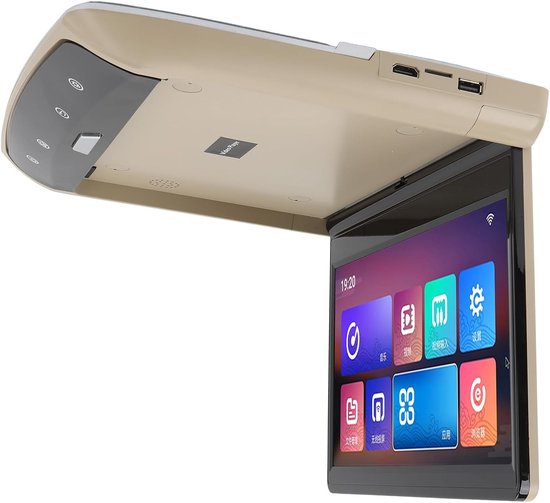Dakmontage Display - Auto Entertainment Systeem - Reizen met Passagiers - 11.6 Inch HD IPS Scherm - 11.6 inch - beige — afbeelding 3