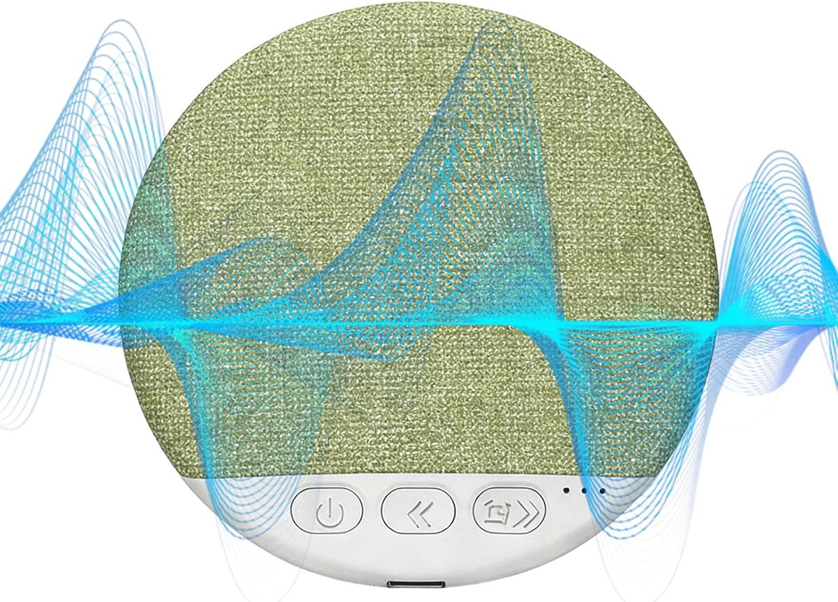 Kussenluidspreker - Slaapspeaker Botgeleiding - Ontspannen Slapen - Witte Ruis Functie - 96x96x11 cm - Groen