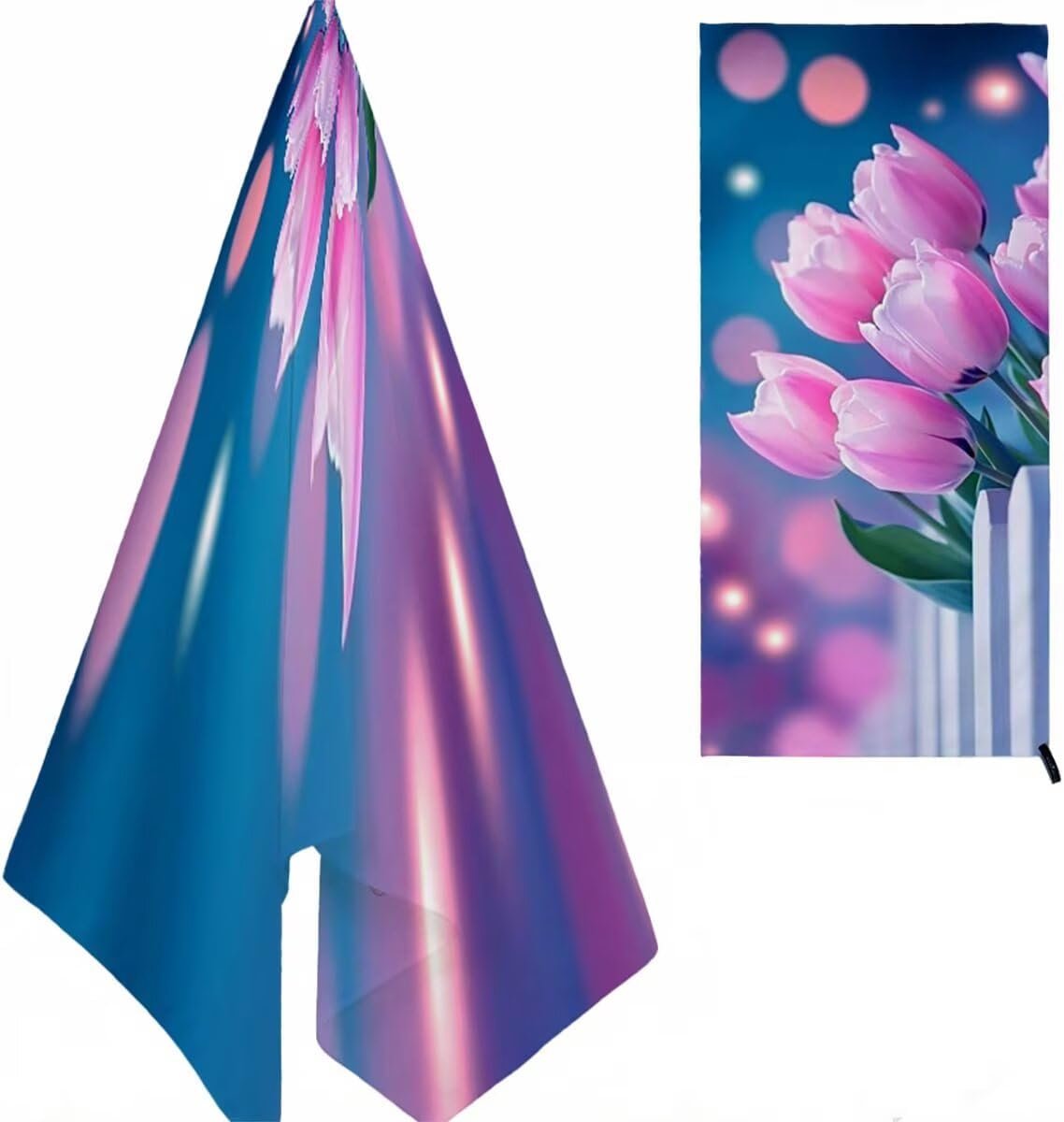 Strandhanddoek - Grote handdoek - Zomerse uitjes - Zandvrij weefsel - 160 x 80 cm - Roze