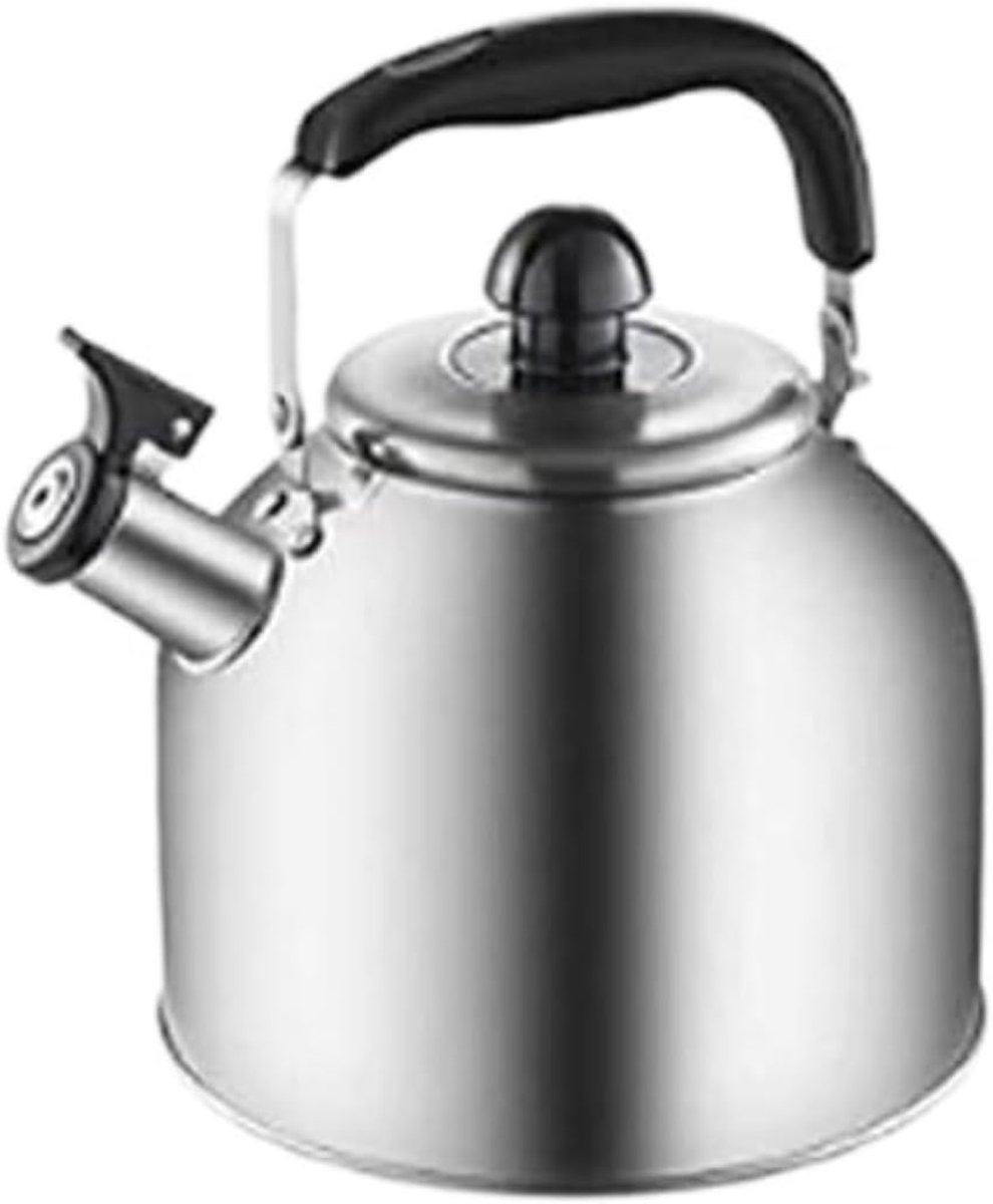 Roestvrijstalen Ketel - Theepot Fornuis - Water Koken - Automatisch Fluitje - 5 Liter - Zilver