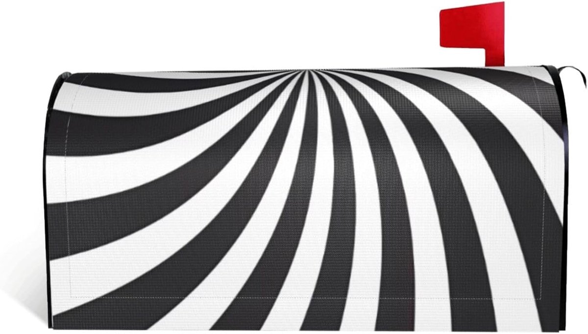 Brievenbus Decoratie - Brievenbushoes Wrap - Buiten Decoreren - Magnetische Bevestiging - 46x53cm of 53x64.5cm - Zwart Swirl