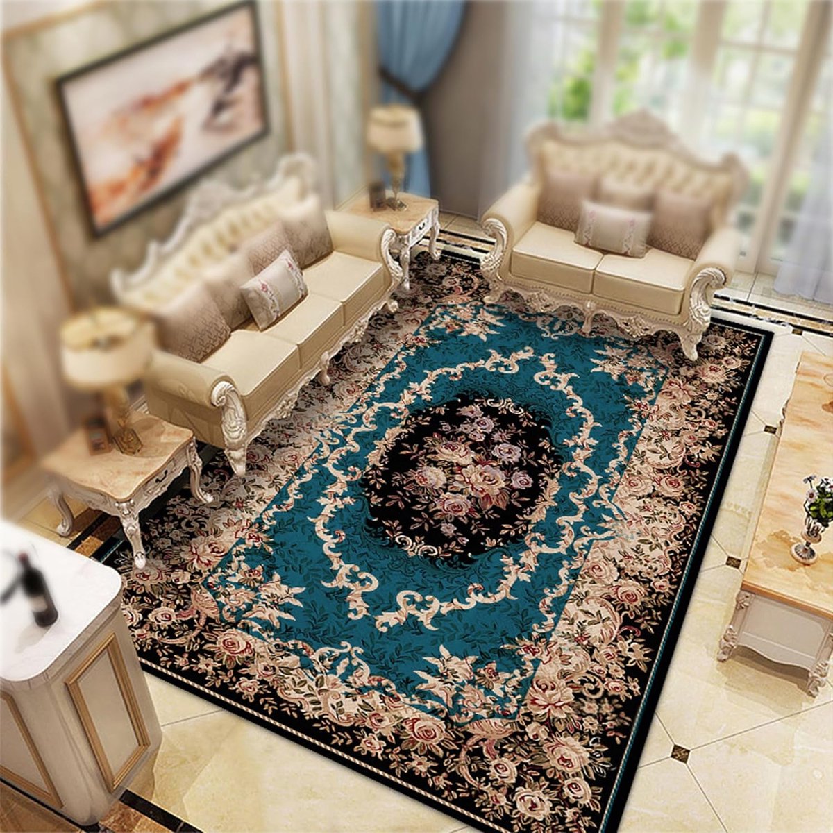 Vloerkleed - Zachte vloerbedekking - Ruimte decoreren - Antislip onderkant - 140 x 200 cm