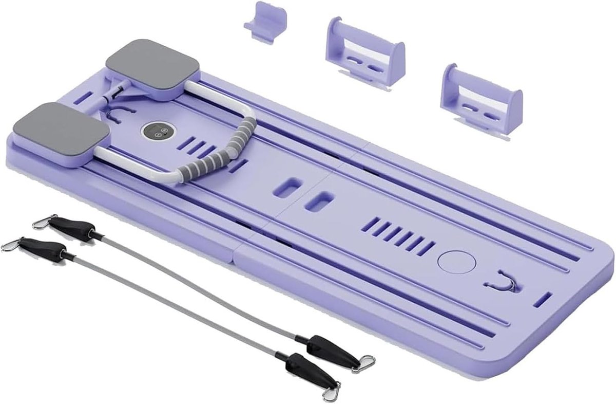 Fitness Board - Pilates Set - Thuis Trainen - Verstelbare Weerstandsbanden - 106 cm - Paars