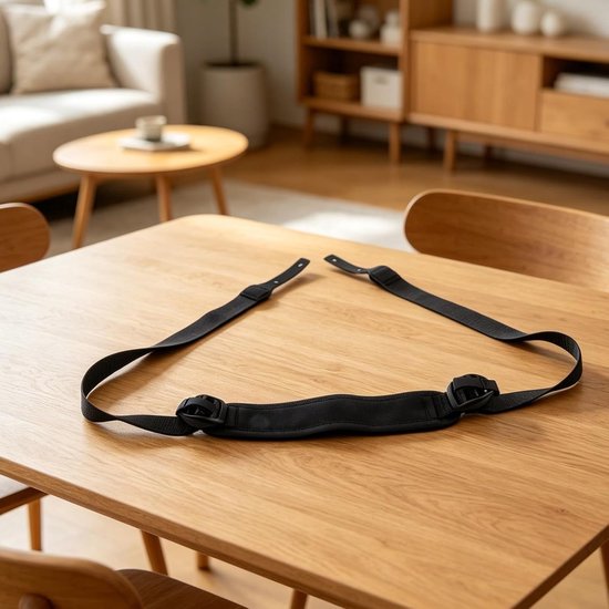 Schouderriem Nylon - Draagriem Speaker - Muziek Onderweg - Speciaal Ontworpen - 125 cm x 45 cm - Zwart — afbeelding 4