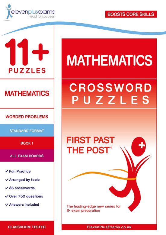 11+ Puzzles Mathematics Crossword Puzzles Book 1 - cover