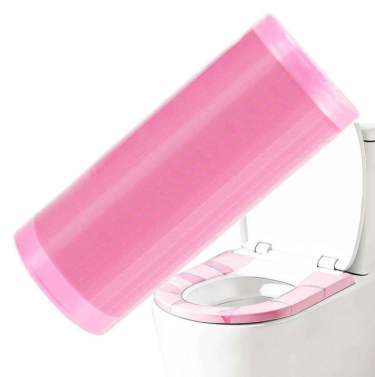 Toiletbrilhoezen - Potty Liners - Hygiënisch Reizen - Remnant-vrije Verwijdering - 121 x 62 x 48 cm - Blauw/Roze