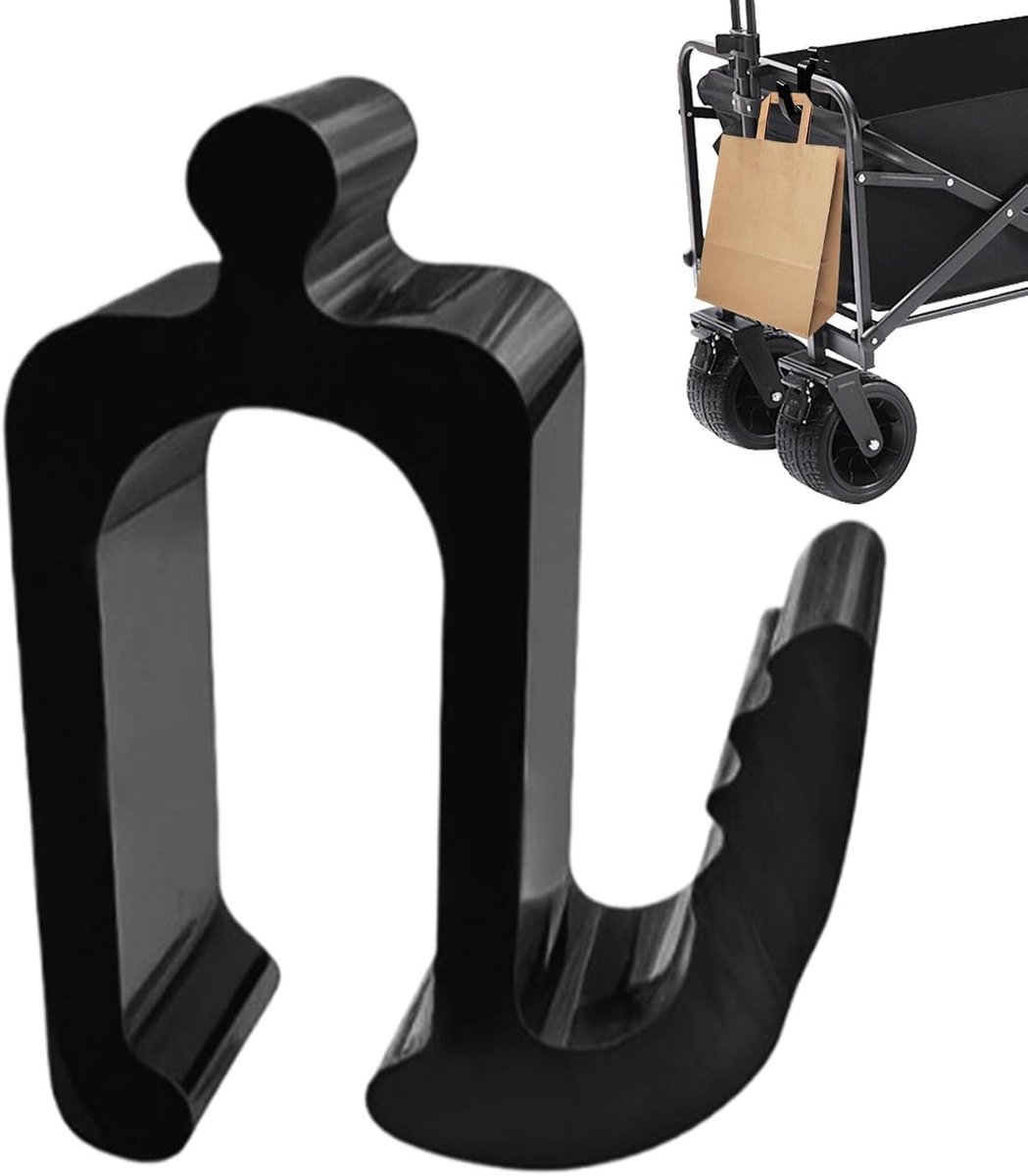 Kinderwagen Haken - Reisopslag Hanger - Outdoor Activiteiten - Anti-val Mechanisme - 8 x 6 x 3.6 cm - Zwart