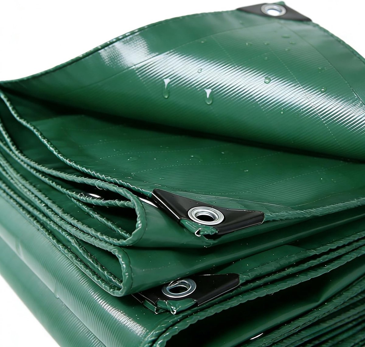 Waterdicht Zeildoek - Afdekzeil Dekvel - Bescherming Buiten - Zwaar Uitgevoerd 420 g/m² - 160 x 280 cm - Groen
