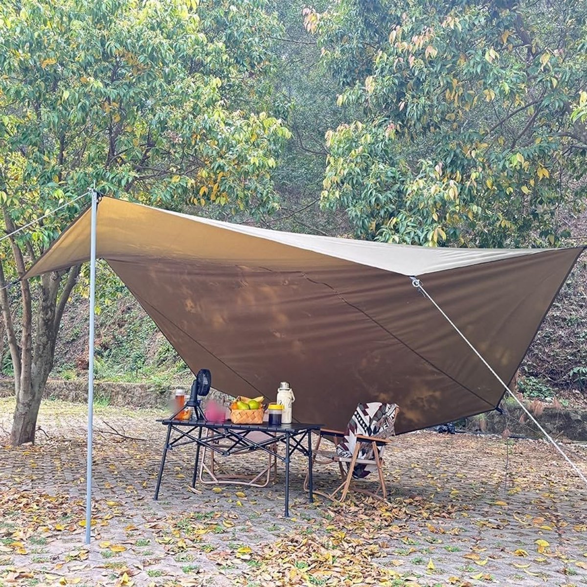 Campingzeil - Tentzeil Grondzeil - Buiten Beschermen - Waterdicht Oxford Doek - 3.8x3.8m - One Color