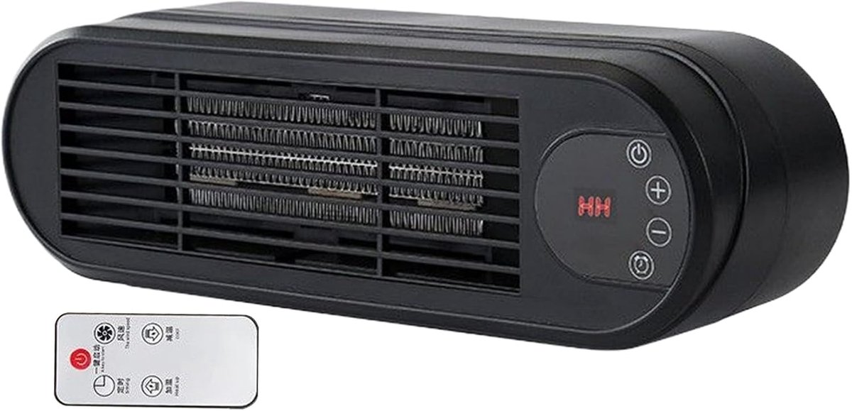 Ruimteverwarmer - Elektrische Verwarming - Kamer Verwarmen - Onmiddellijke Warmte - 10.4D x 13.6W x 10.4H cm - Zwart