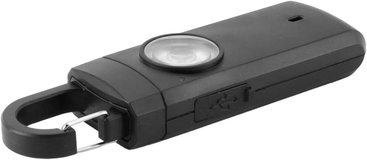 Persoonlijk Alarm - Noodalarm Zelfverdediging - Veiligheid Onderweg - 130 Decibel Sirene - 99 x 29 x 16 mm - Zwart