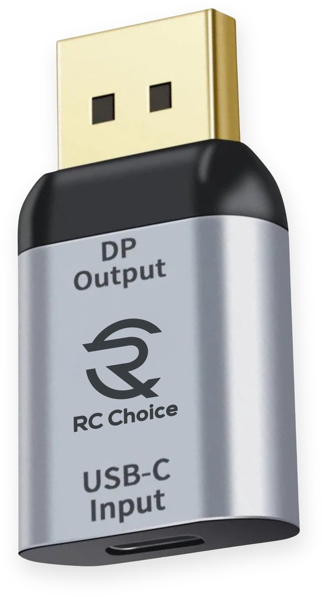 USB C naar DisplayPort Adapter - 4K 60Hz - Aluminium - USB-C Female naar DP Male