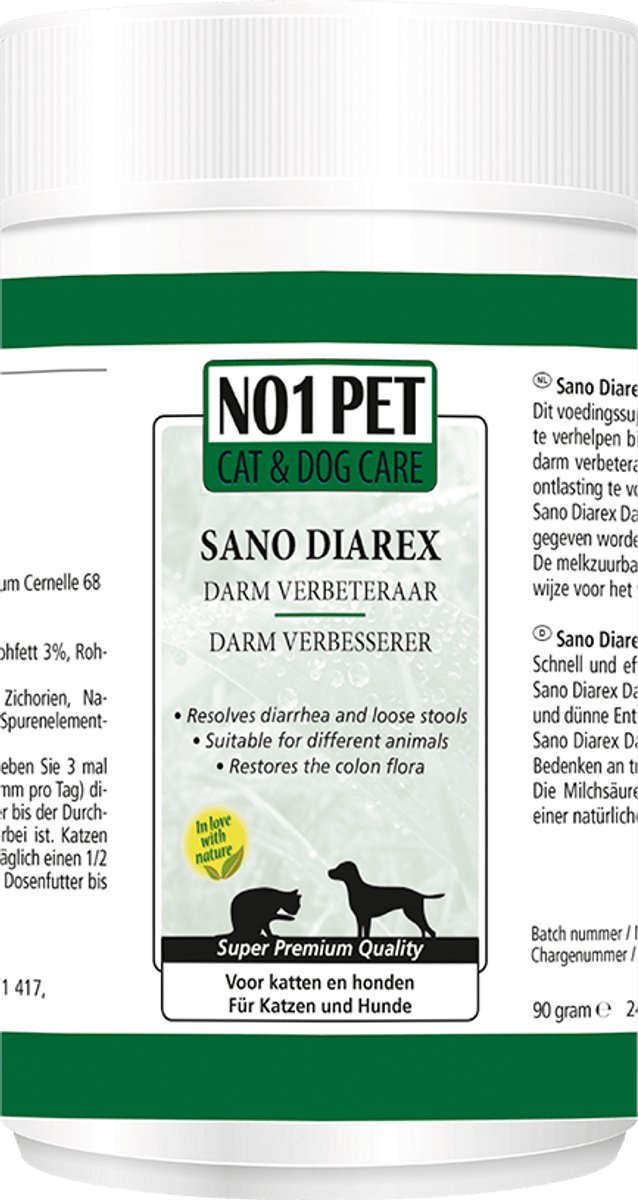 Chōmi Sano-Diarex-Darm-Verbeteraar-Diaree-bij-honden-en-katten-dunne-ontlasting-75-gram