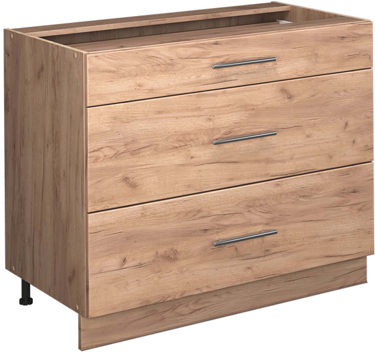 Vicco Keukenonderkast Fame-Line, Goudkleurig Eiken/Goudkleurig Eiken, 100 cm, WB Eik