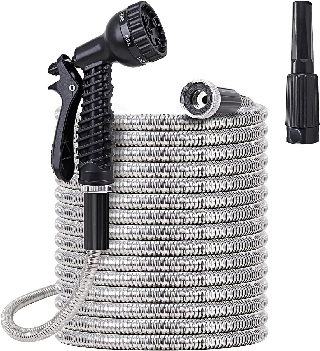 Metalen Waterslang - Flexibele Slang - Tuin Besproeien - Lichtgewicht Tangle-Free - 7.6 Meter - Zilver
