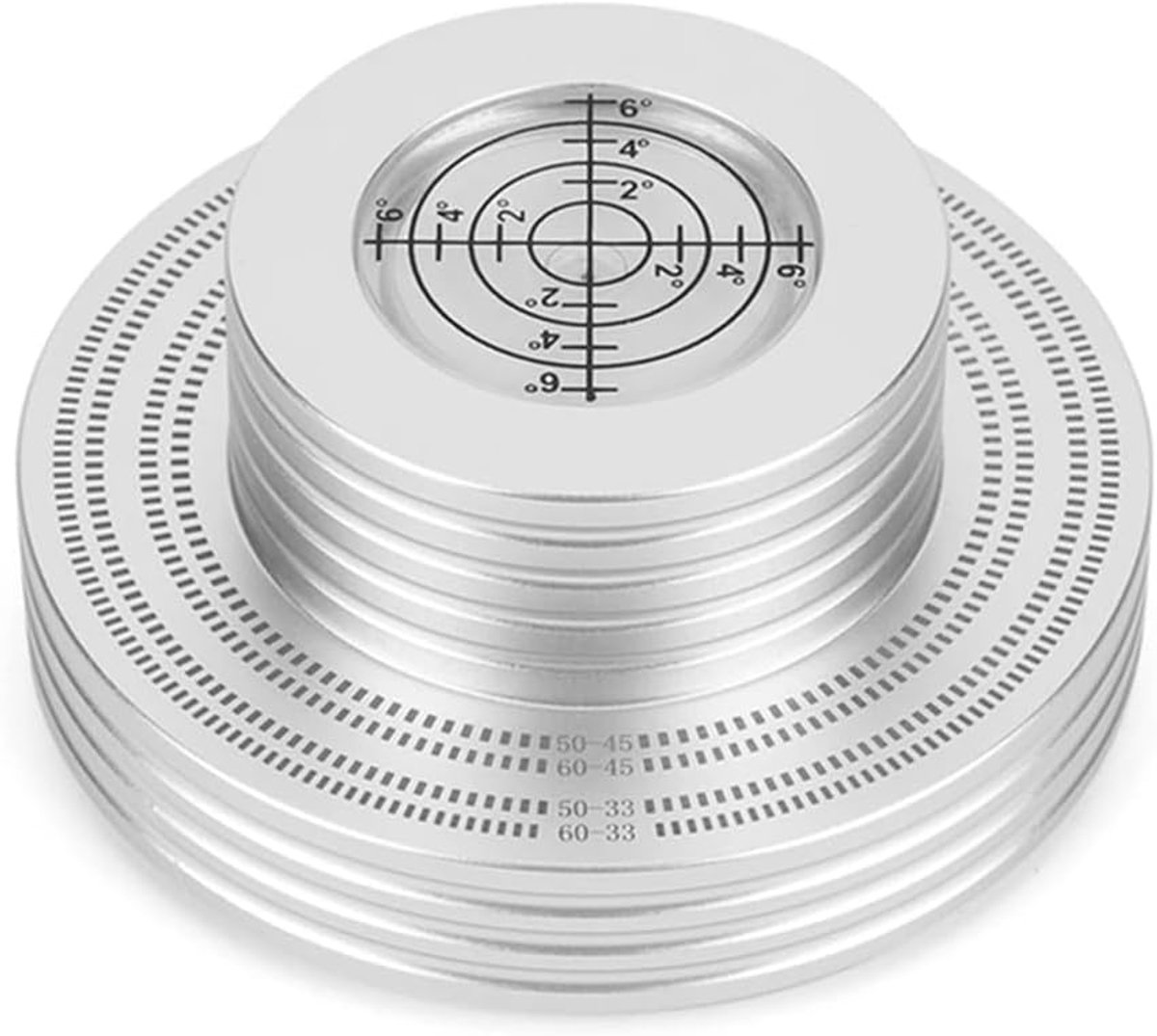 Platenspeler Stabilisator - Record Clamp - Muziek Luisteren - Ingebouwde Waterpas - 337 Gram - Zilver