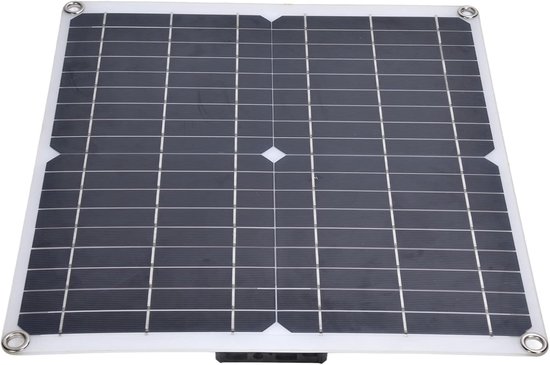 Zonnepaneel Kit - Draagbaar Solar Paneel - Energie Opwekken Buiten - Flexibel en Lichtgewicht - 35W 12V - Zwart