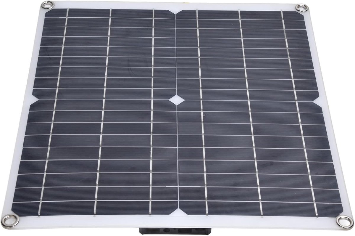 Flexibel Zonnepaneel - Draagbare Solar Charger - Kamperen en Reizen - Ingebouwde Laadbeveiliging - 35W 12V - Zwart