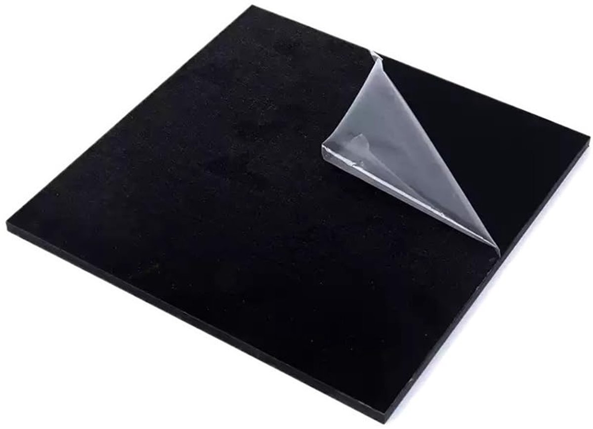 Glasvezelplaat Epoxy - Bouwmateriaal Plaat - Bouwconstructies Maken - Snijden Zonder Scheuren - 350x350x1MM - Zwart
