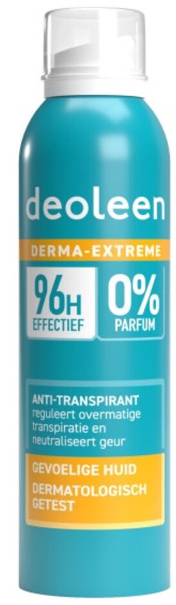 Deoleen - Deodorant Spray Derma-Extreme Anti-Transpirant - 6 x 150 ml - Voordeelverpakking