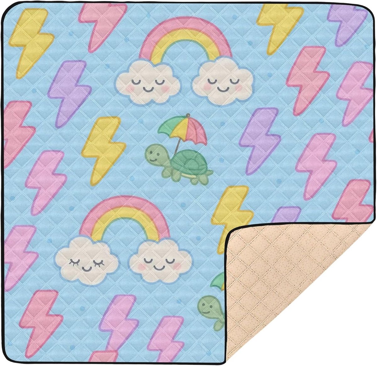 Baby Speelmat - Kruipmat Baby - Veilig Spelen - 3-Laags Ontwerp - 127 x 127 cm - Meerkleurig
