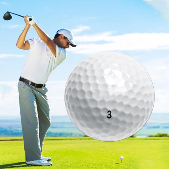 Drielaagse Golfbal - Oefenbal Golf - Golf Training - Verbeterde Spin - 42.7 mm - Veelkleurig — afbeelding 2