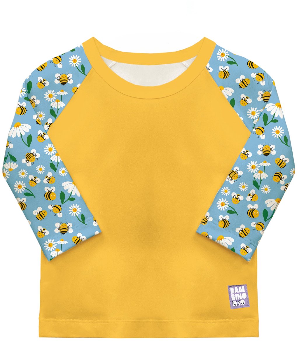 Baby UV-zwemshirt UPF 40+ met lange mouwen – Bijenmotief
