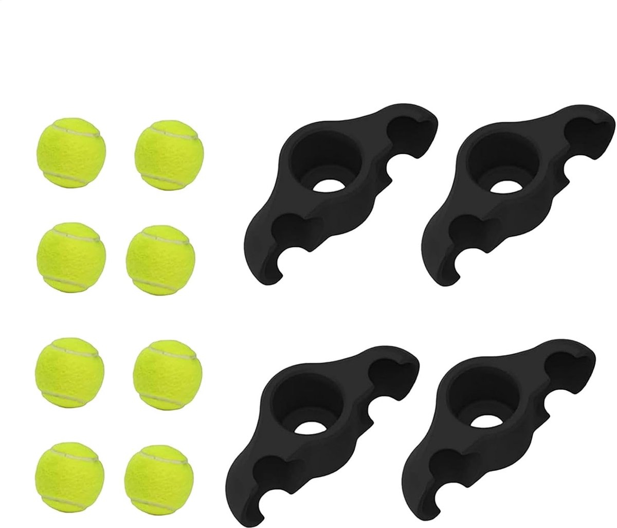 Fietsvoet Adapters - Indoor Fietsstandaard Rocker Voeten - Core Training - Verbetert Gewrichtscomfort - 4 Stuks - Wit