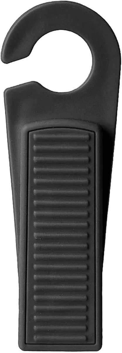 Rubberen Deurstopper - Deurwig Anti-botsing - Muren Beschermen - Vloervriendelijk Antislip - 12.6 x 4.4 cm - Zwart