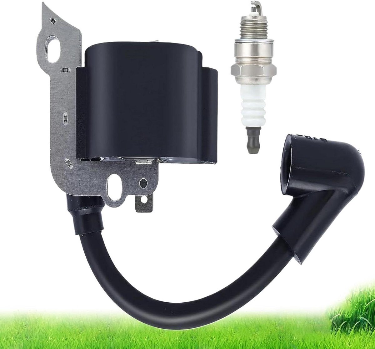 Bobine Motoronderdeel - Vervangingsonderdeel Grasmaaier - Buitenapparatuur Reparatie - Snelle Installatie Ontwerp - 8 x 6 x 45 cm - Zwart