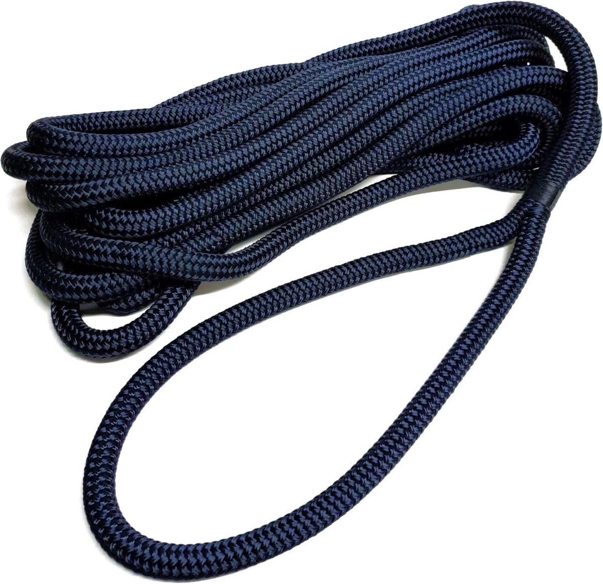 Aanleglijn Polyester - Vlecht op Vlecht - Watersport Gebruik - Klaar voor Gebruik - 6 meter - Donkerblauw