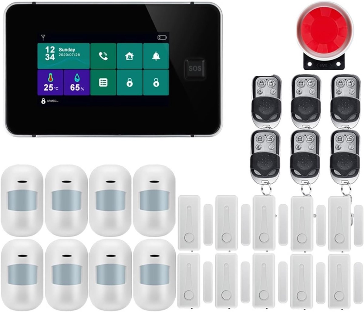 Slim Alarm Systeem - Beveiligingskit Huis - Huis Beveiligen - Full Touch Bediening - 25 x 15 x 15 cm