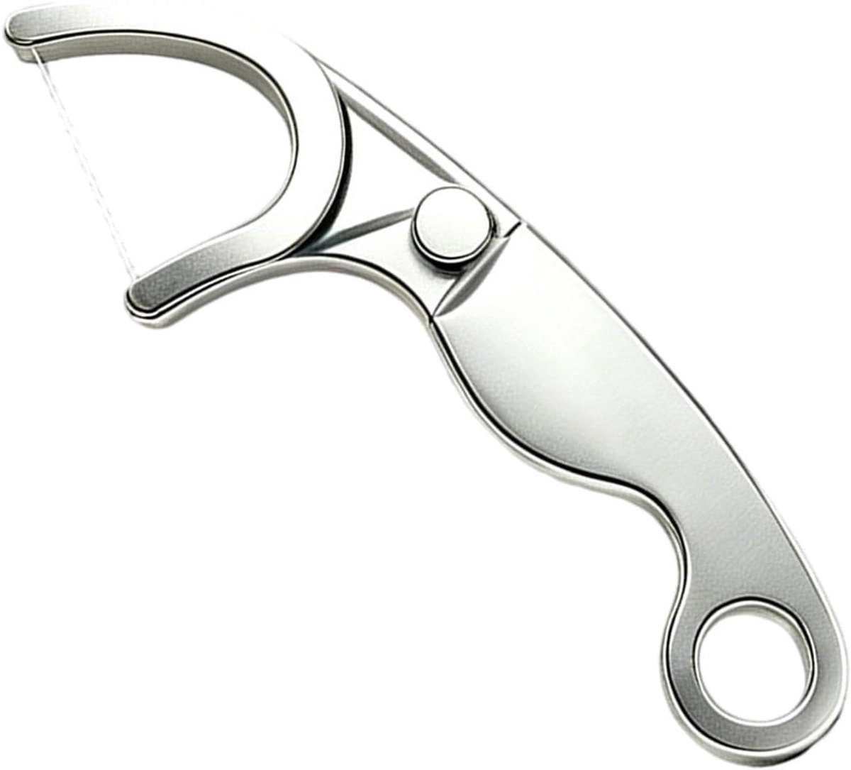Interdentale Reiniger - Tandenflosser Beugel - Mondhygiëne Verbeteren - Herbruikbaar Metalen Lichaam - 50 Meter Rol - Zilver