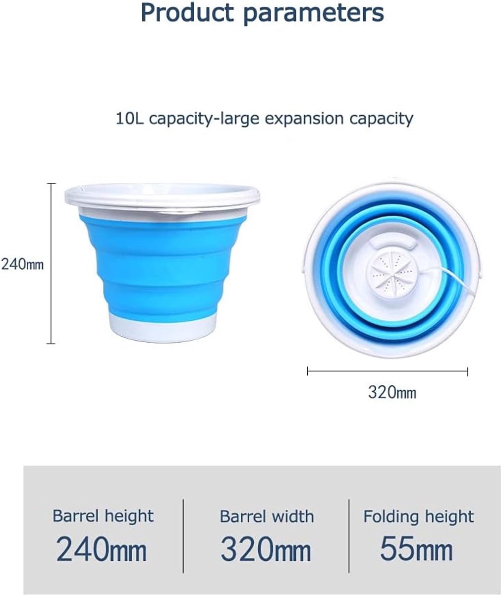 Kleine Wasmachine Mini Wasmachine Kleine Wasjes Opvouwbaar Ontwerp Compact Formaat Wit