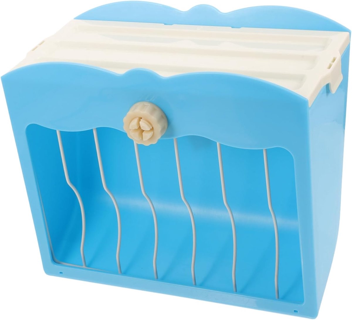 Hooi Feeder - Voederbak Kleine Dieren - Huisdieren Voeden - Voorkomt Vuil - 25 x 21 x 13 cm - Hemelsblauw