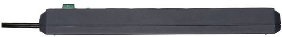 Parafoudre Brennenstuhl Eco-Line avec 6 contacts / noir - 1,5 mètre