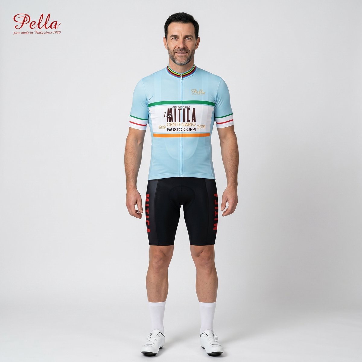 Pella - La Mitica Fausto Coppi Centenario - fietsshirt korte mouwen - wielrenshirt zomer - S