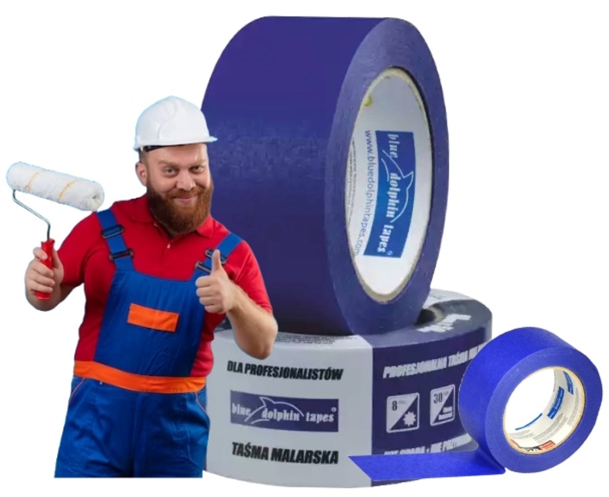 XL-tape Blue Dolphin - Professionele Schilderstape - 48mm - 50m - UV-bestendig