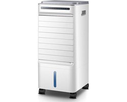 Draagbare Luchtkoeler - Mobiele Airco Ventilator - Ruimte Koelen - Grote Watertank - 56cm x 26cm x 24cm - Wit