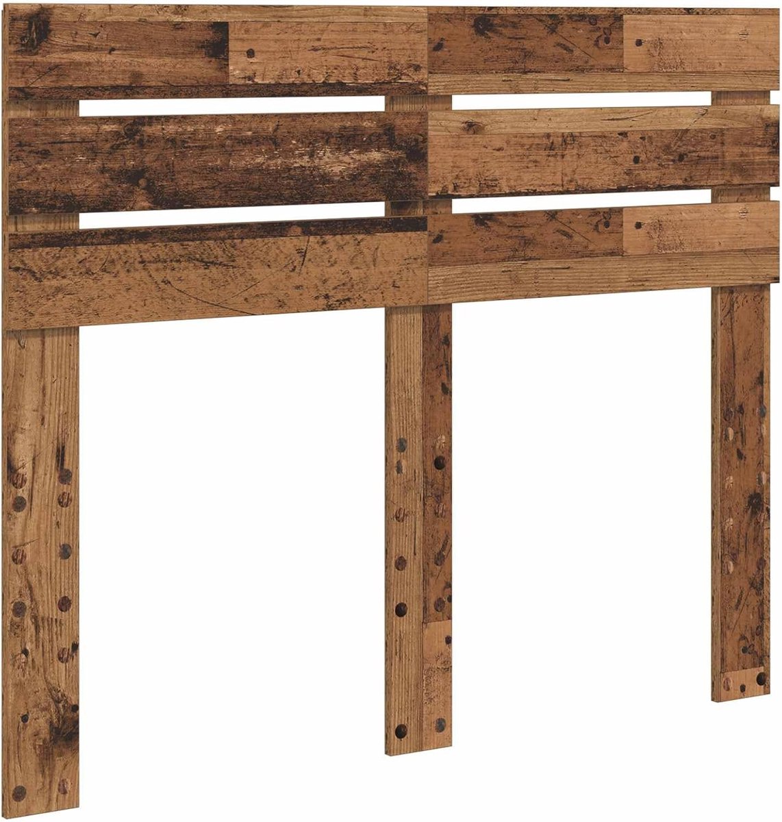 Hoofdbord Hout - Bedombouw Achterpaneel - Slaapkamer Decoratie - Afwerking Oud Hout - 123 x 100 cm - Houtkleur