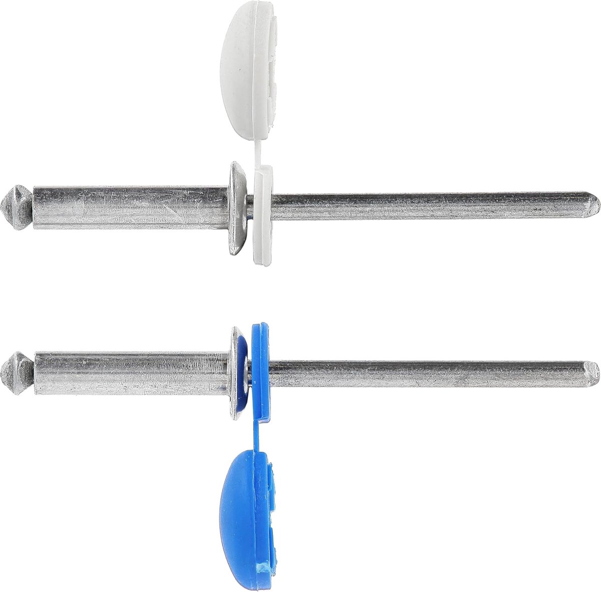 Blindklinknagels - Klinknagels Platen - Bevestigen Platen - Met Flens - 7 Stuks - Grijs en Blauw