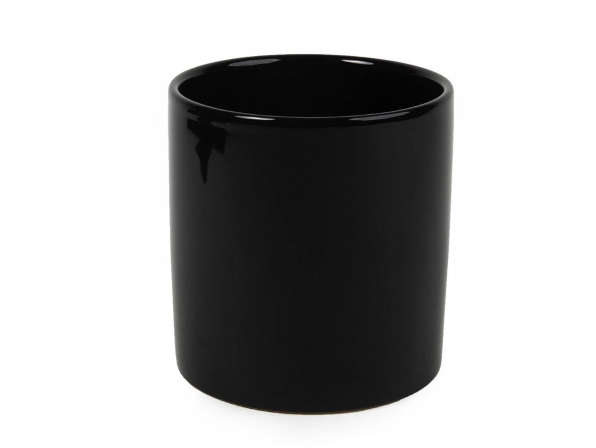 Polnix Moon Serie - Keramische Bloempot - Zwart - 8 cm - Rond