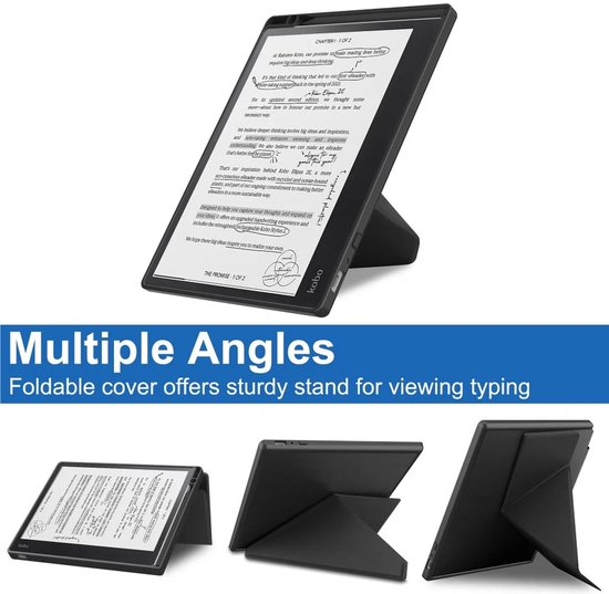 Kobo Elipsa 2E Hoes Origami Book Case met Standaard Zwart van Kobo — afbeelding 4